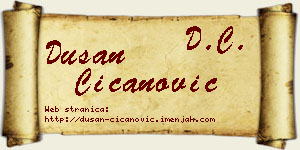Dušan Čičanović vizit kartica